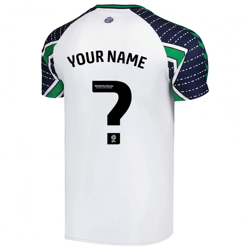 Danxen Uomo Maglia Il Tuo Nome #0 Bianco Kit Gara Away 2024/25 Maglietta