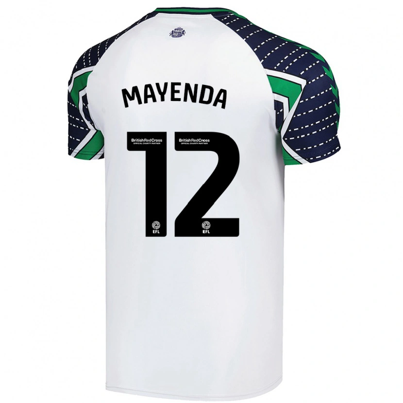 Danxen Uomo Maglia Eliezer Mayenda #12 Bianco Kit Gara Away 2024/25 Maglietta