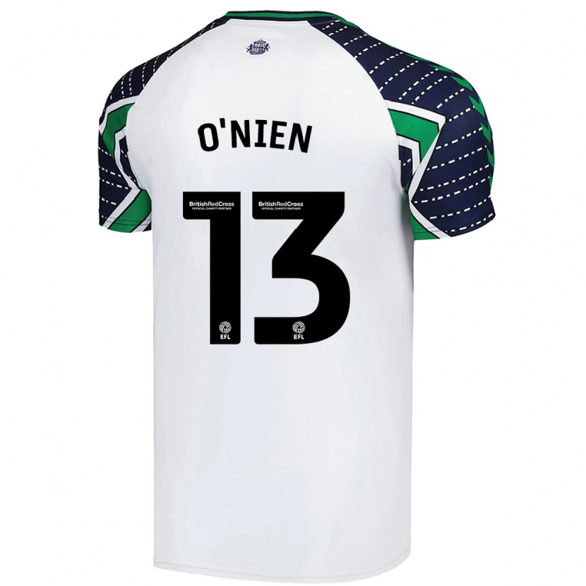 Danxen Uomo Maglia Luke O'nien #13 Bianco Kit Gara Away 2024/25 Maglietta