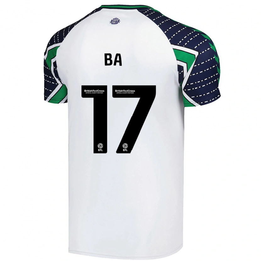 Danxen Uomo Maglia Abdoullah Ba #17 Bianco Kit Gara Away 2024/25 Maglietta