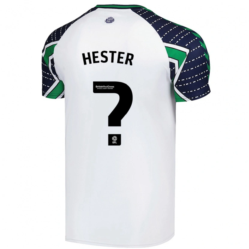 Danxen Uomo Maglia Bayley Hester #0 Bianco Kit Gara Away 2024/25 Maglietta