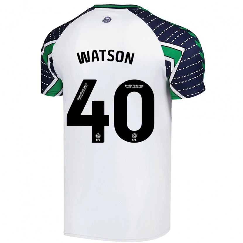 Danxen Uomo Maglia Tom Watson #40 Bianco Kit Gara Away 2024/25 Maglietta