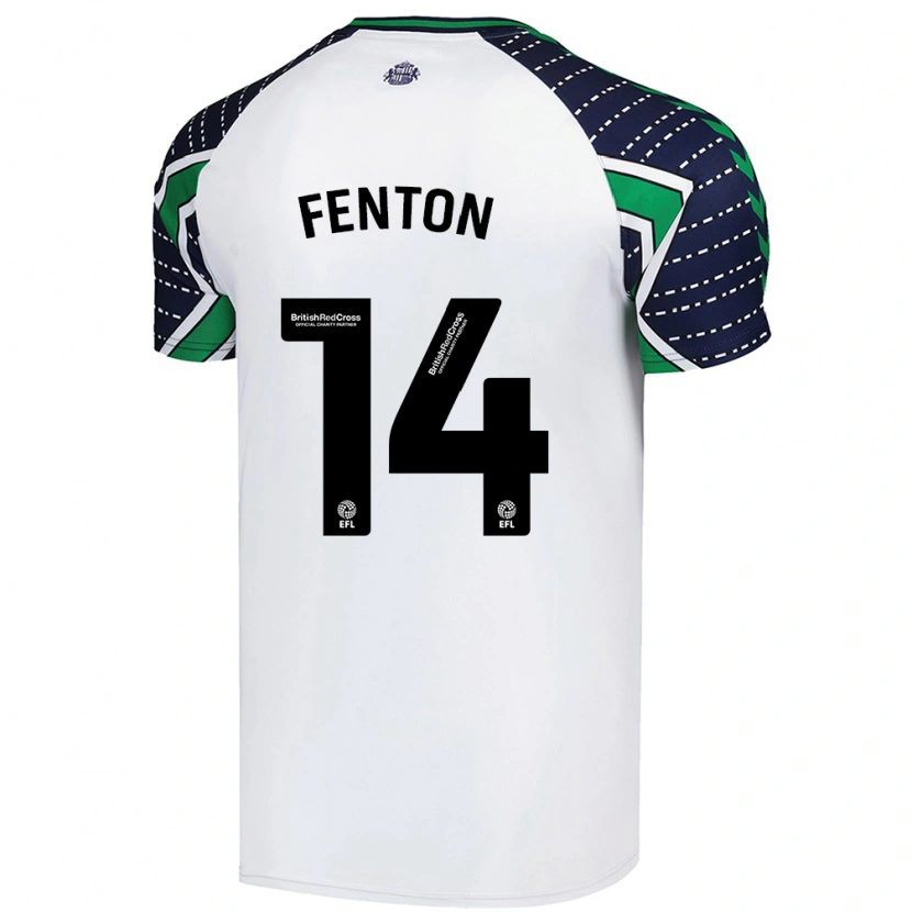 Danxen Uomo Maglia Natasha Fenton #14 Bianco Kit Gara Away 2024/25 Maglietta