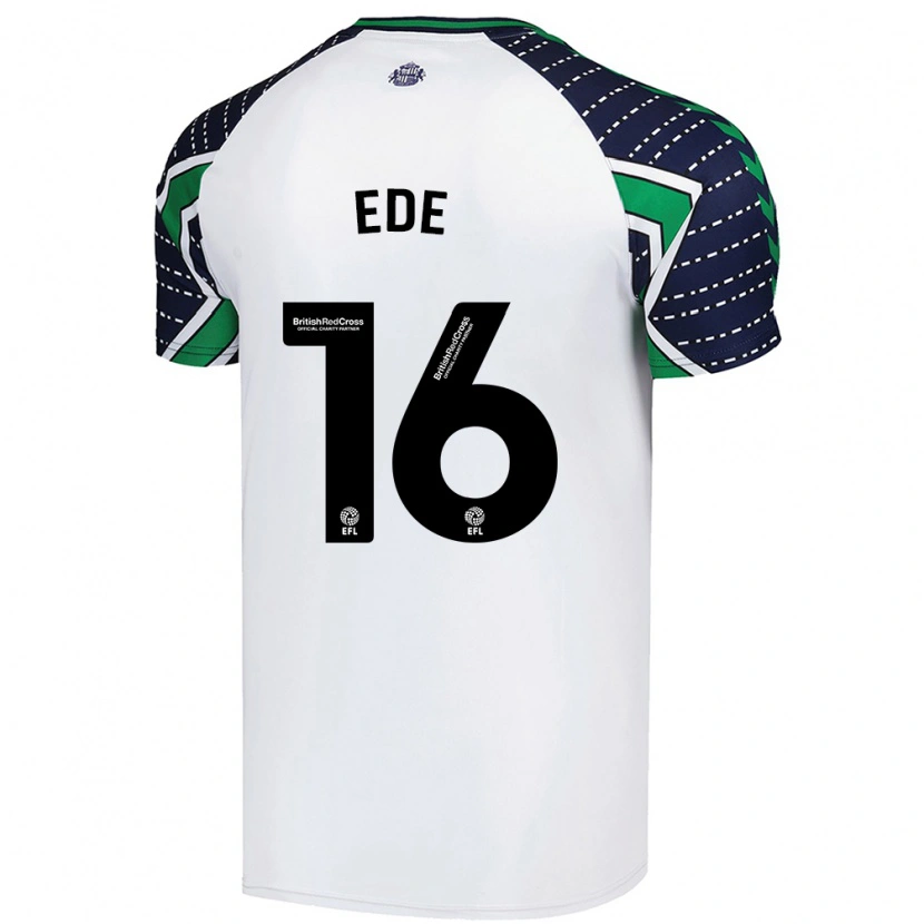 Danxen Uomo Maglia Grace Ede #16 Bianco Kit Gara Away 2024/25 Maglietta