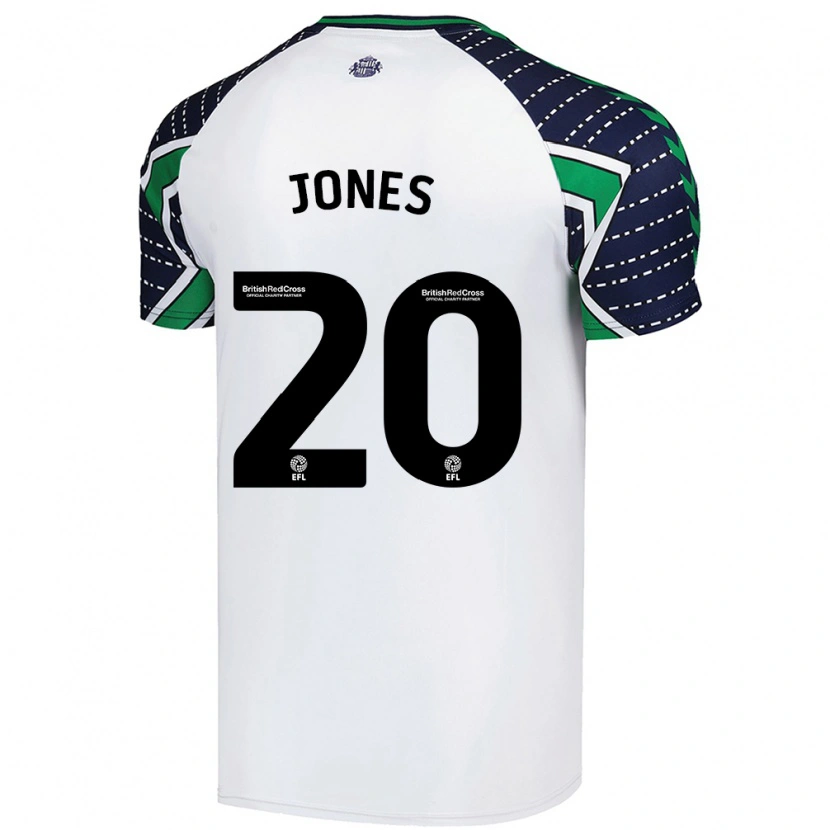 Danxen Uomo Maglia Ellen Jones #20 Bianco Kit Gara Away 2024/25 Maglietta