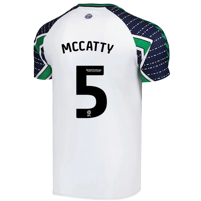 Danxen Uomo Maglia Grace Mccatty #5 Bianco Kit Gara Away 2024/25 Maglietta