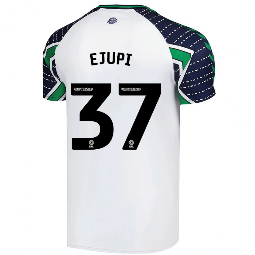 Danxen Uomo Maglia Elizabeta Ejupi #37 Bianco Kit Gara Away 2024/25 Maglietta