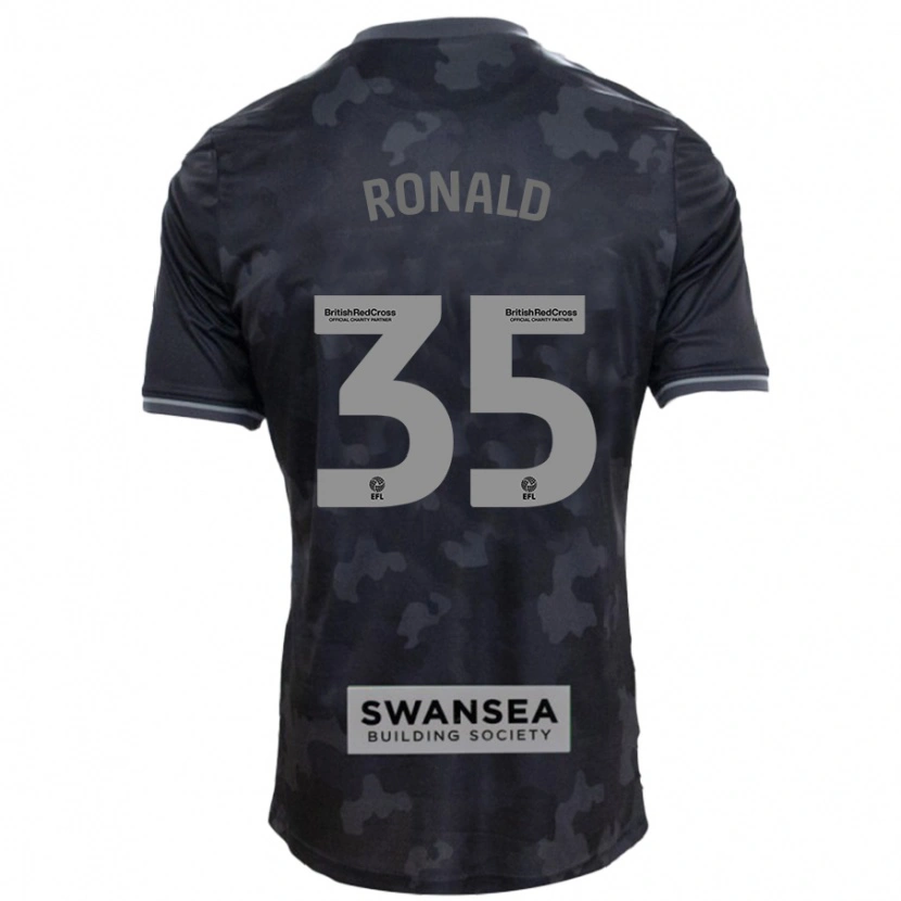 Danxen Uomo Maglia Ronald #35 Nero Kit Gara Away 2024/25 Maglietta