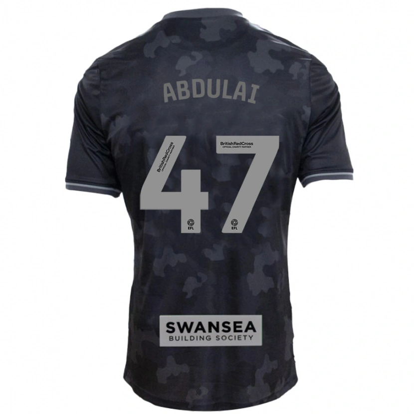 Danxen Uomo Maglia Azeem Abdulai #47 Nero Kit Gara Away 2024/25 Maglietta