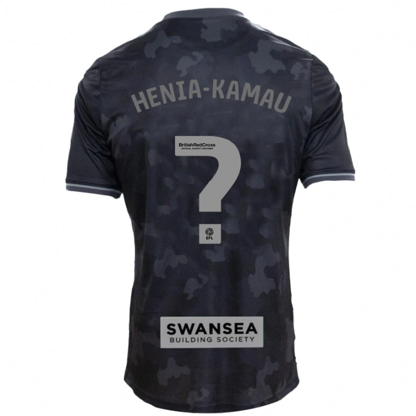 Danxen Uomo Maglia Sammy Henia-Kamau #0 Nero Kit Gara Away 2024/25 Maglietta