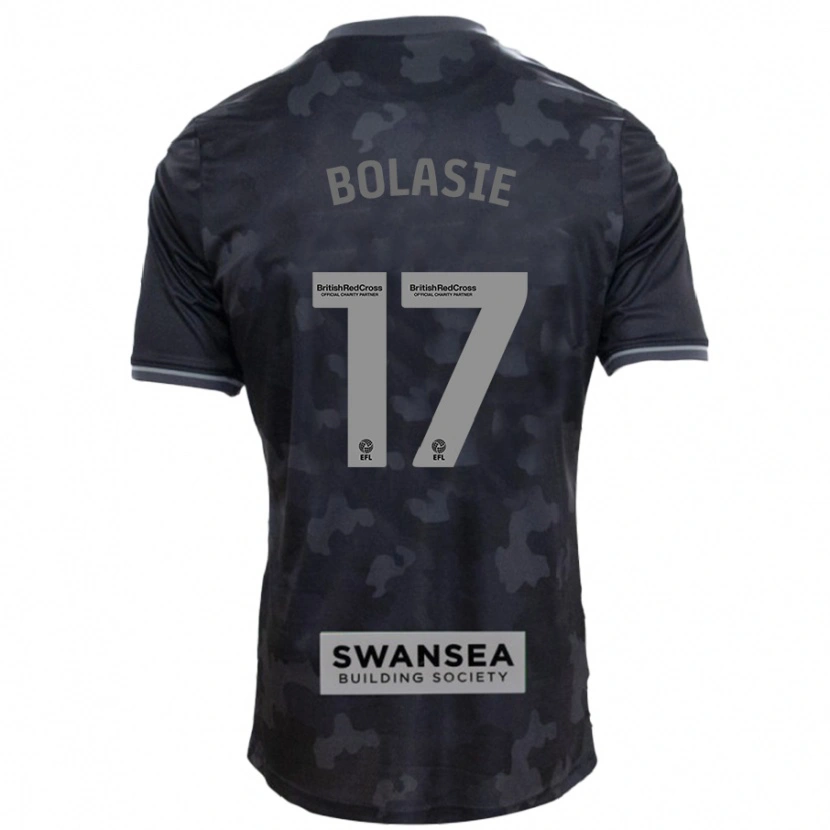 Danxen Uomo Maglia Yannick Bolasie #17 Nero Kit Gara Away 2024/25 Maglietta