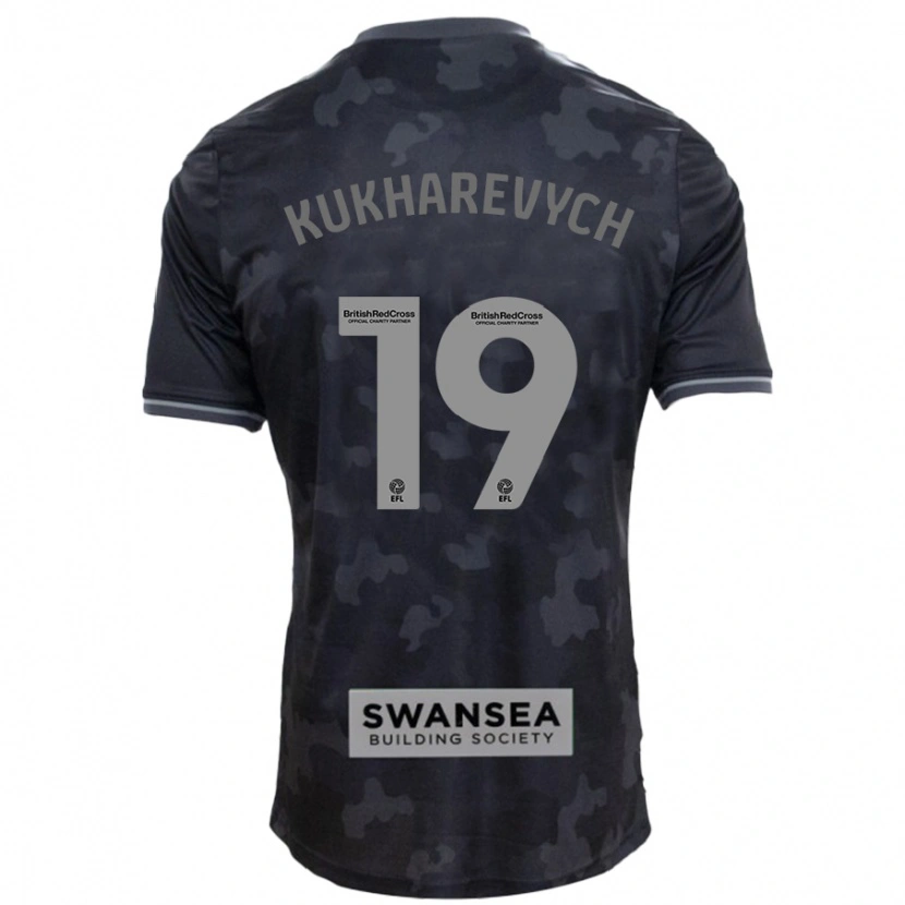 Danxen Uomo Maglia Mykola Kukharevych #19 Nero Kit Gara Away 2024/25 Maglietta
