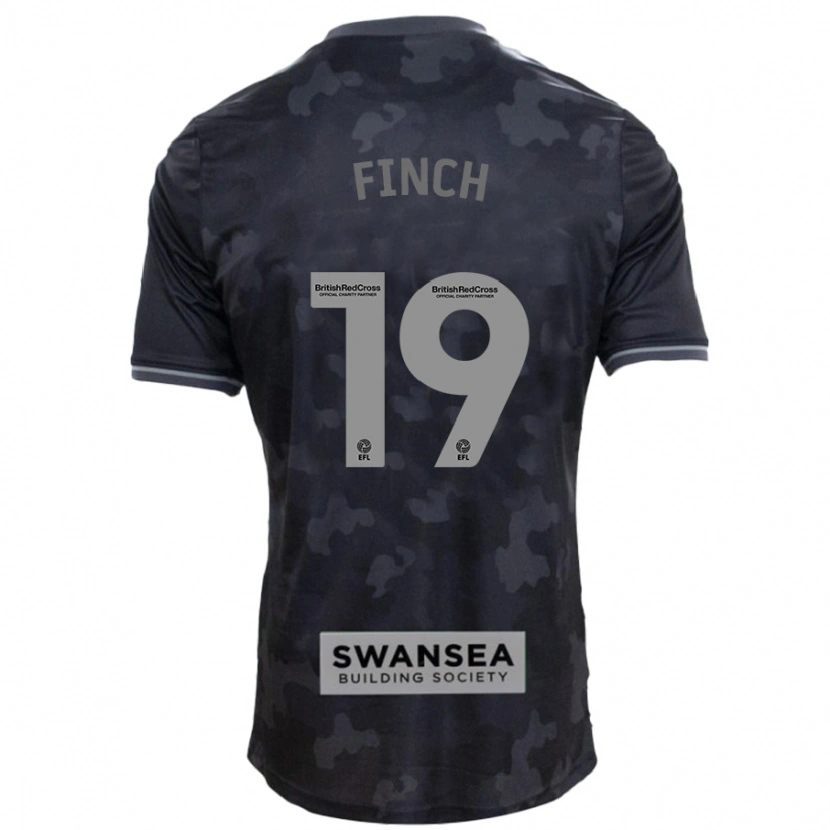 Danxen Uomo Maglia Lucy Finch #19 Nero Kit Gara Away 2024/25 Maglietta
