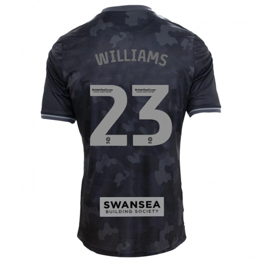 Danxen Uomo Maglia Jessica Williams #23 Nero Kit Gara Away 2024/25 Maglietta