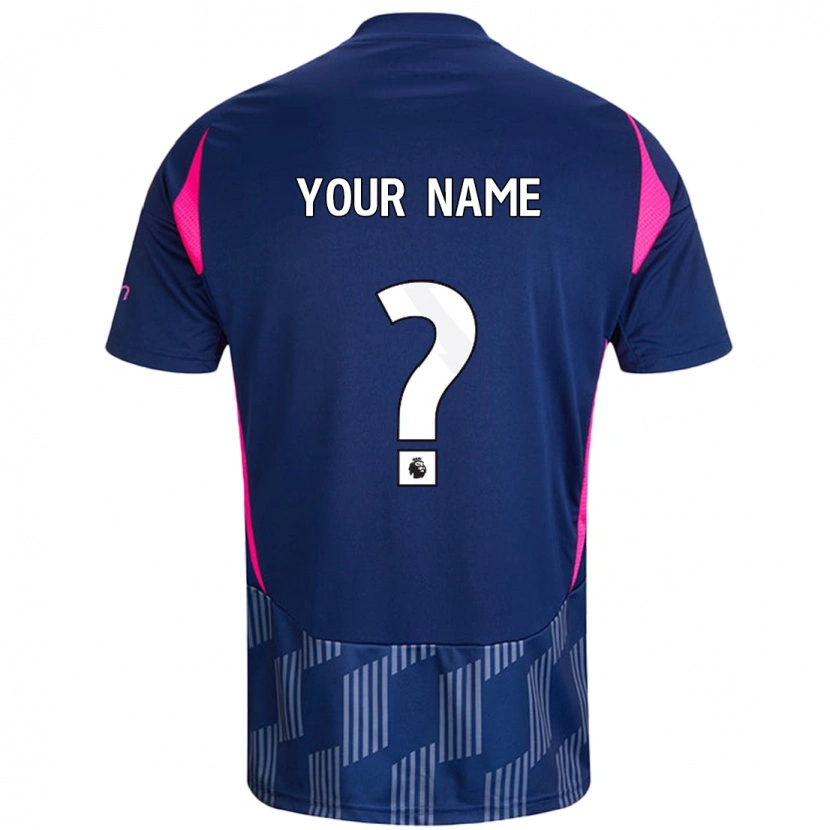 Danxen Uomo Maglia Il Tuo Nome #0 Blu Royal Rosa Kit Gara Away 2024/25 Maglietta