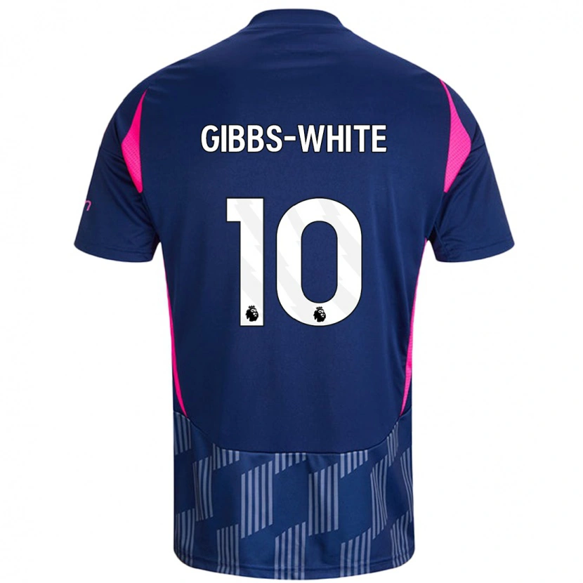 Danxen Uomo Maglia Morgan Gibbs-White #10 Blu Royal Rosa Kit Gara Away 2024/25 Maglietta