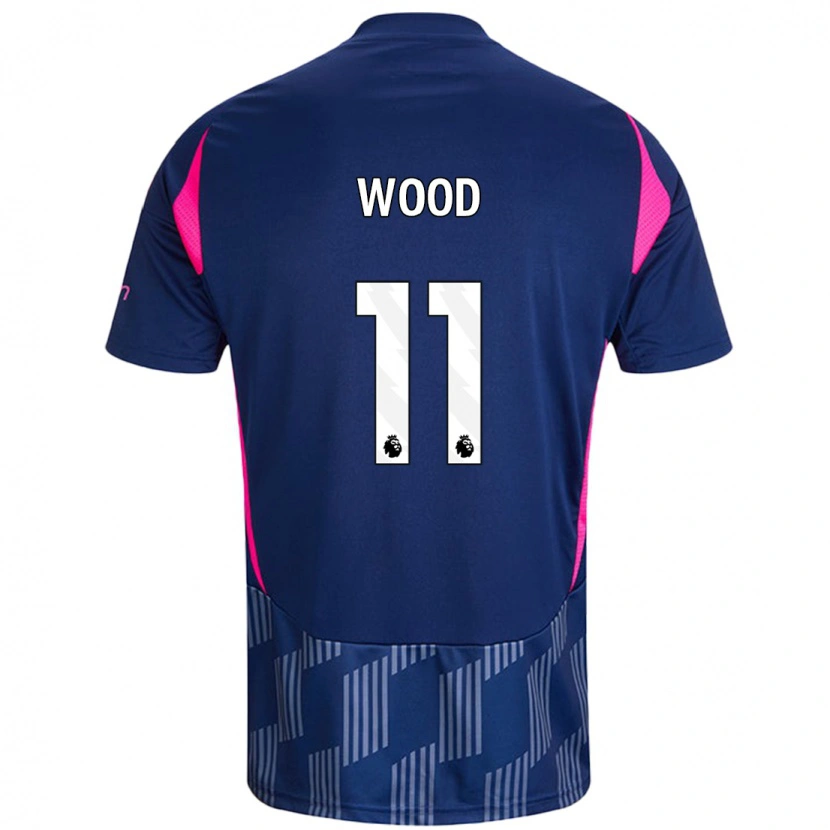 Danxen Uomo Maglia Chris Wood #11 Blu Royal Rosa Kit Gara Away 2024/25 Maglietta