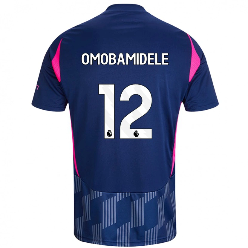 Danxen Uomo Maglia Andrew Omobamidele #12 Blu Royal Rosa Kit Gara Away 2024/25 Maglietta