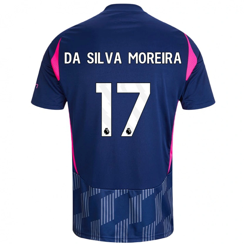 Danxen Uomo Maglia Eric Da Silva Moreira #17 Blu Royal Rosa Kit Gara Away 2024/25 Maglietta