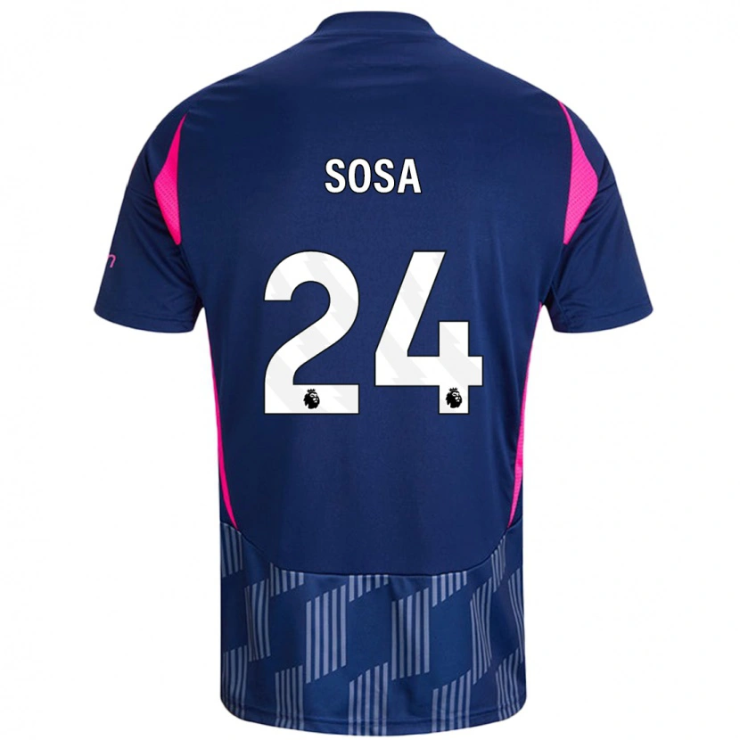 Danxen Uomo Maglia Ramón Sosa #24 Blu Royal Rosa Kit Gara Away 2024/25 Maglietta