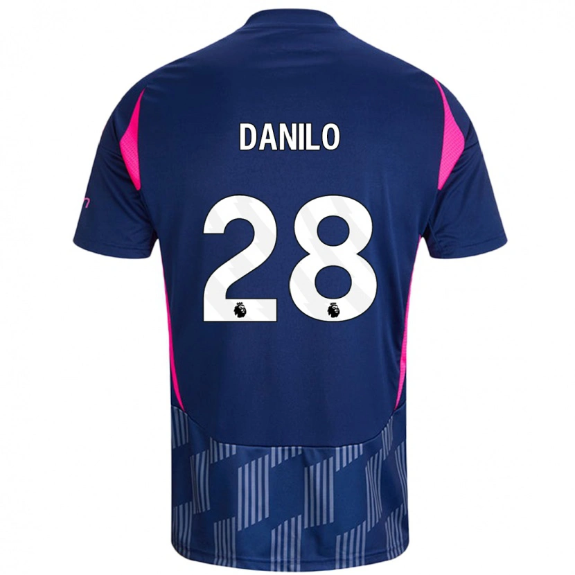 Danxen Uomo Maglia Danilo #28 Blu Royal Rosa Kit Gara Away 2024/25 Maglietta