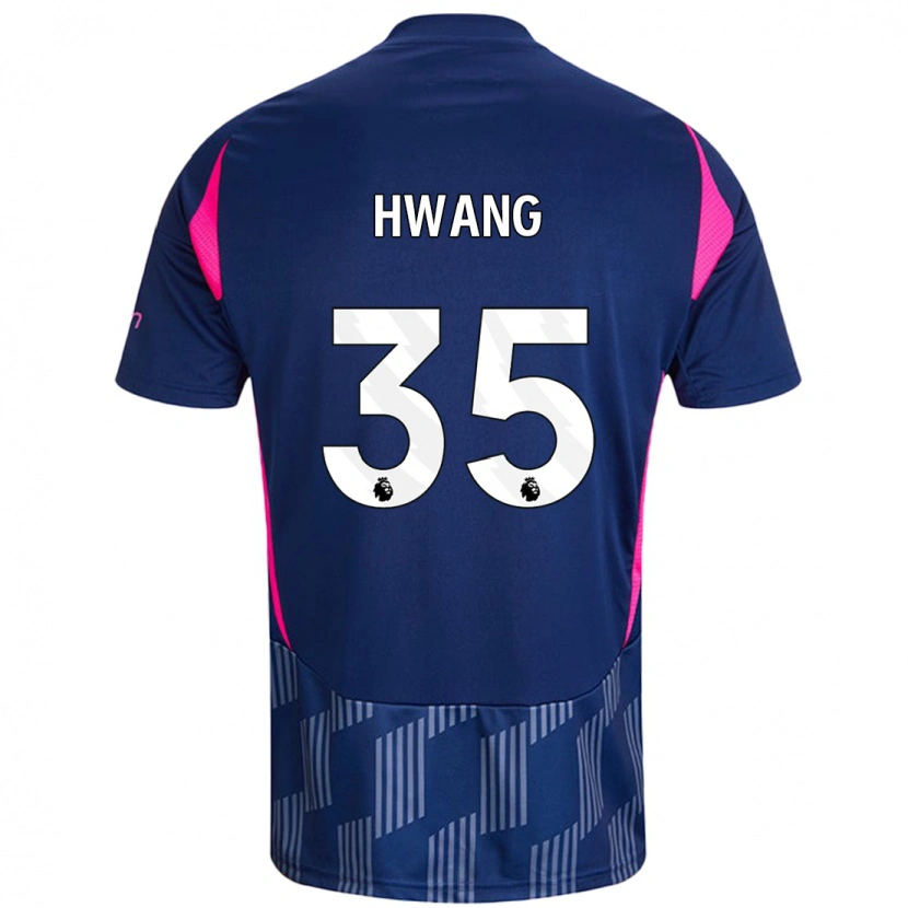 Danxen Uomo Maglia Ui-Jo Hwang #35 Blu Royal Rosa Kit Gara Away 2024/25 Maglietta