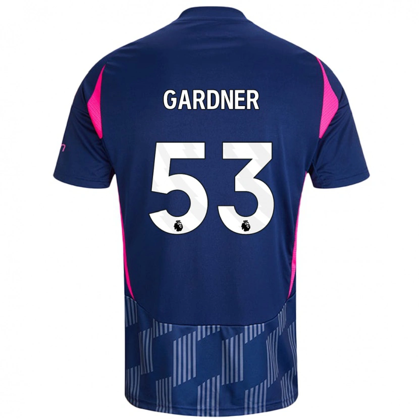 Danxen Uomo Maglia Joe Gardner #53 Blu Royal Rosa Kit Gara Away 2024/25 Maglietta