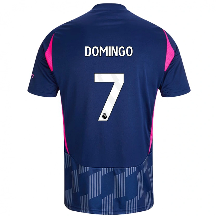 Danxen Uomo Maglia Sophie Domingo #7 Blu Royal Rosa Kit Gara Away 2024/25 Maglietta
