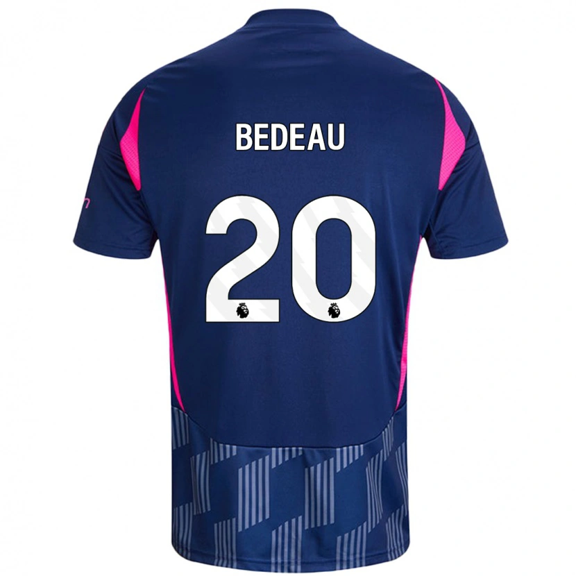 Danxen Uomo Maglia Naomi Bedeau #20 Blu Royal Rosa Kit Gara Away 2024/25 Maglietta