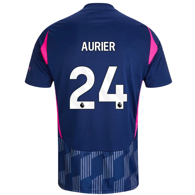 Danxen Uomo Maglia Serge Aurier #24 Blu Royal Rosa Kit Gara Away 2024/25 Maglietta