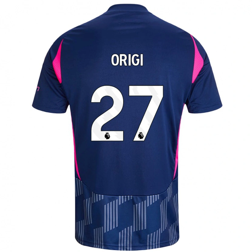 Danxen Uomo Maglia Divock Origi #27 Blu Royal Rosa Kit Gara Away 2024/25 Maglietta