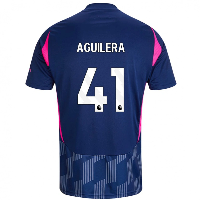 Danxen Uomo Maglia Brandon Aguilera #41 Blu Royal Rosa Kit Gara Away 2024/25 Maglietta
