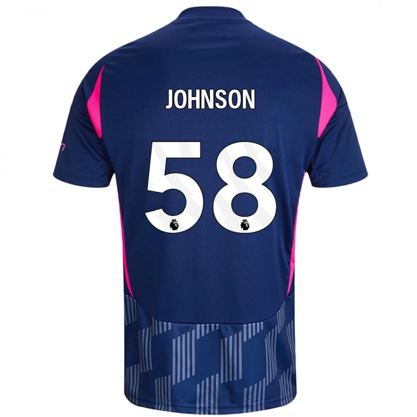 Danxen Uomo Maglia Pharrell Johnson #58 Blu Royal Rosa Kit Gara Away 2024/25 Maglietta