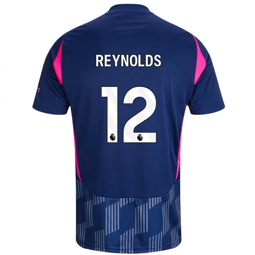 Danxen Uomo Maglia Niamh Reynolds #12 Blu Royal Rosa Kit Gara Away 2024/25 Maglietta