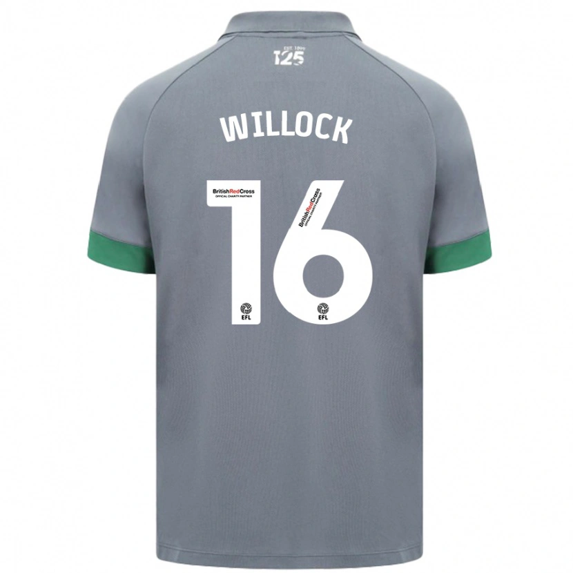 Danxen Uomo Maglia Chris Willock #16 Grigio Scuro Kit Gara Away 2024/25 Maglietta