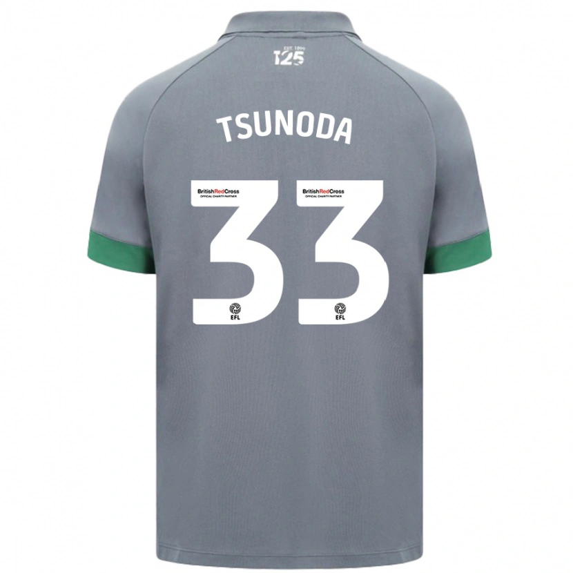 Danxen Uomo Maglia Ryotaro Tsunoda #33 Grigio Scuro Kit Gara Away 2024/25 Maglietta