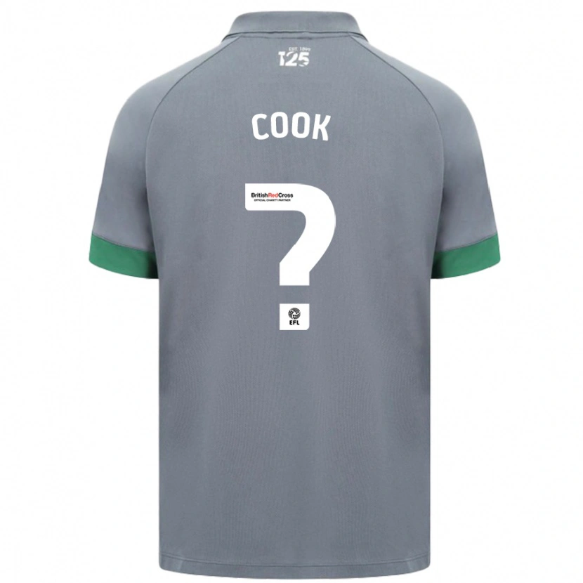 Danxen Uomo Maglia Freddie Cook #0 Grigio Scuro Kit Gara Away 2024/25 Maglietta
