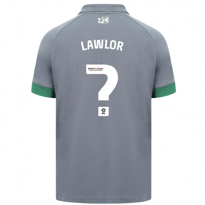 Danxen Uomo Maglia Dylan Lawlor #0 Grigio Scuro Kit Gara Away 2024/25 Maglietta
