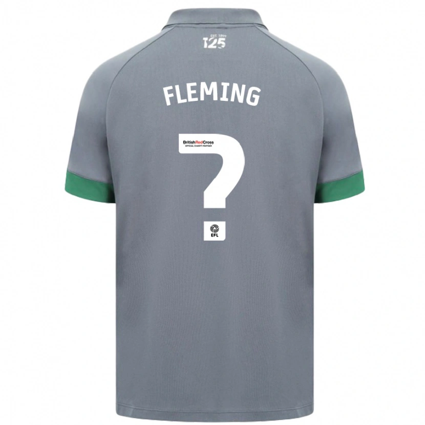 Danxen Uomo Maglia Cole Fleming #0 Grigio Scuro Kit Gara Away 2024/25 Maglietta