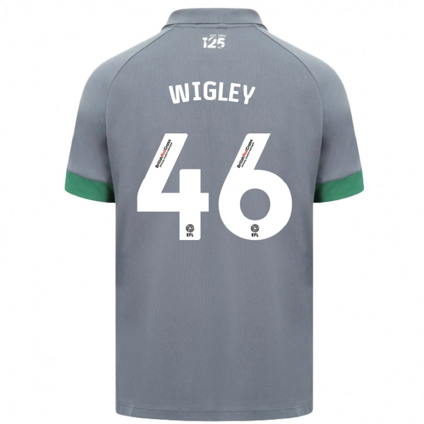 Danxen Uomo Maglia Morgan Wigley #46 Grigio Scuro Kit Gara Away 2024/25 Maglietta