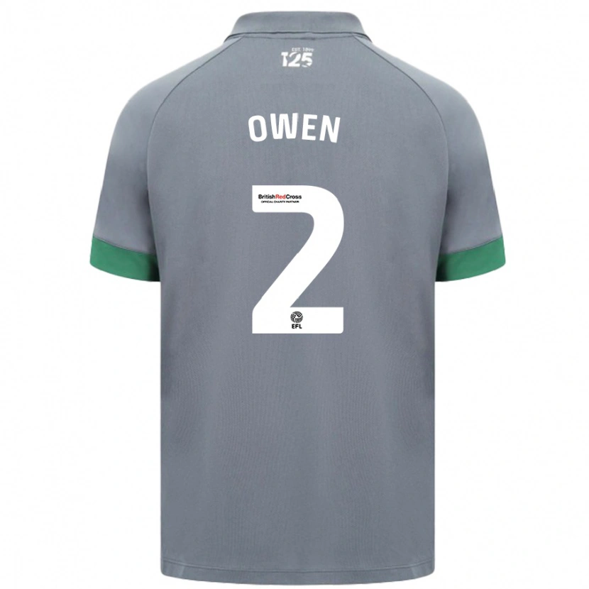 Danxen Uomo Maglia Lisa Owen #2 Grigio Scuro Kit Gara Away 2024/25 Maglietta