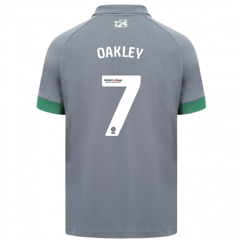 Danxen Uomo Maglia Rhianne Oakley #7 Grigio Scuro Kit Gara Away 2024/25 Maglietta
