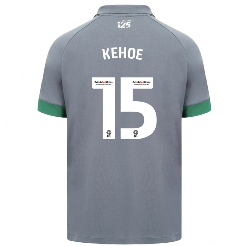 Danxen Uomo Maglia Molly Kehoe #15 Grigio Scuro Kit Gara Away 2024/25 Maglietta