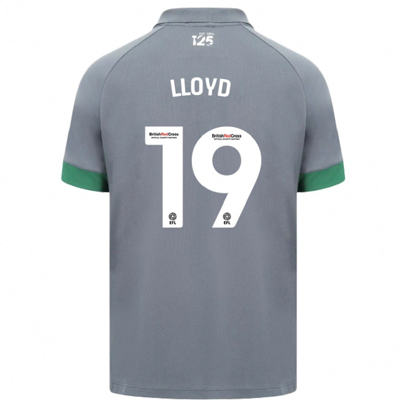 Danxen Uomo Maglia Madison Lloyd #19 Grigio Scuro Kit Gara Away 2024/25 Maglietta