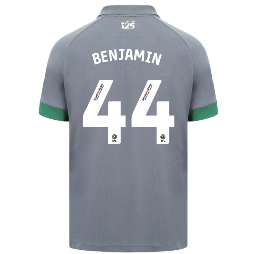 Danxen Uomo Maglia Xavier Benjamin #44 Grigio Scuro Kit Gara Away 2024/25 Maglietta