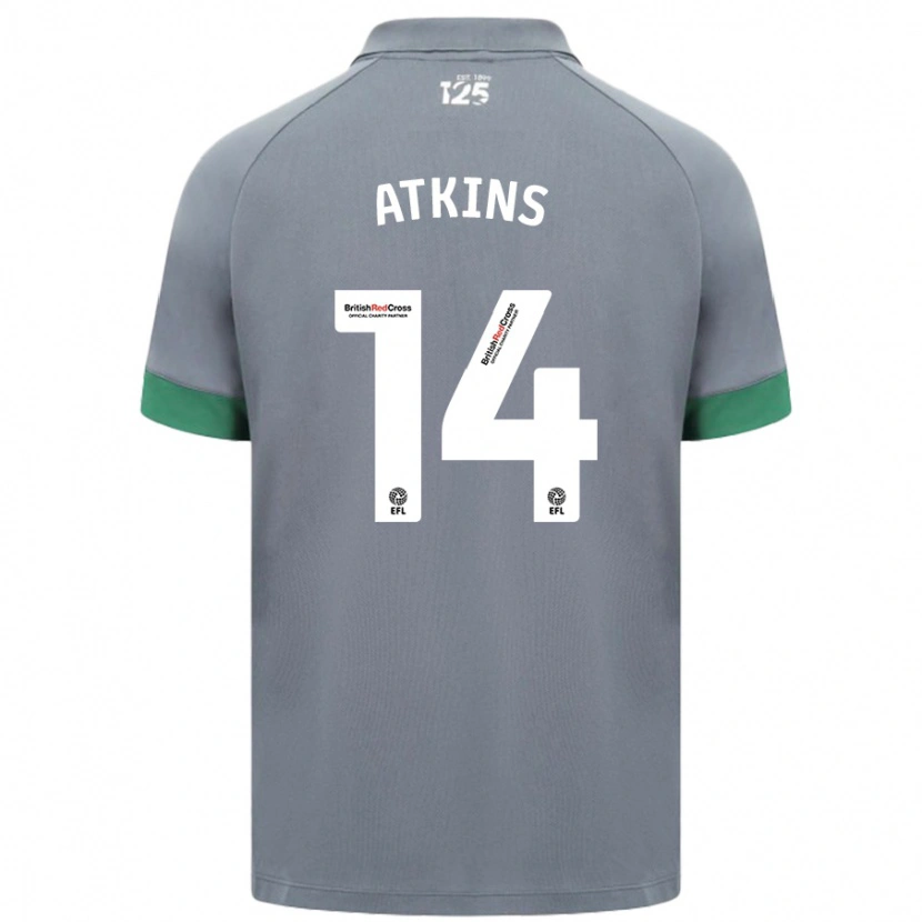 Danxen Uomo Maglia Zoe Atkins #14 Grigio Scuro Kit Gara Away 2024/25 Maglietta