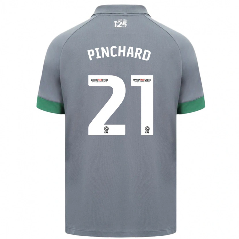 Danxen Uomo Maglia Cerys Pinchard #21 Grigio Scuro Kit Gara Away 2024/25 Maglietta