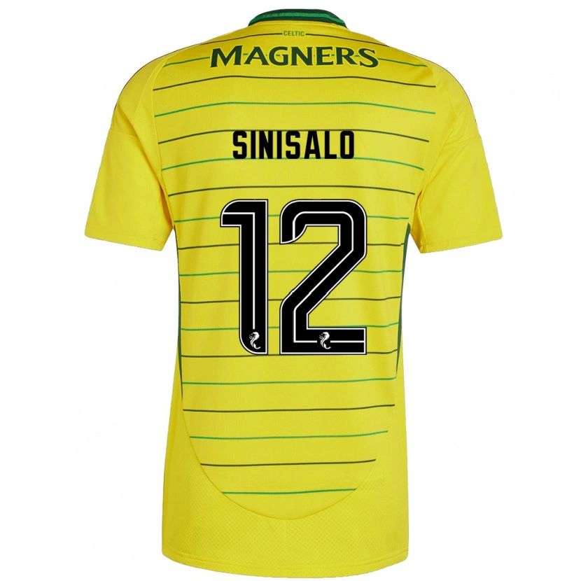 Danxen Uomo Maglia Viljami Sinisalo #12 Giallo Kit Gara Away 2024/25 Maglietta
