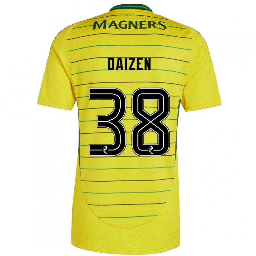 Danxen Uomo Maglia Daizen Maeda #38 Giallo Kit Gara Away 2024/25 Maglietta