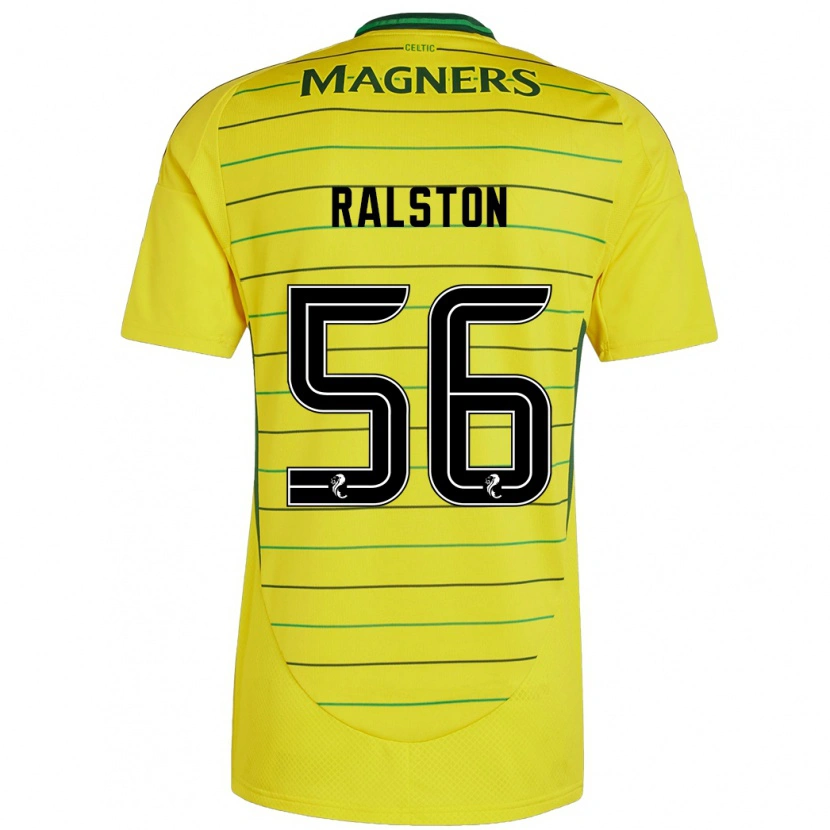 Danxen Uomo Maglia Anthony Ralston #56 Giallo Kit Gara Away 2024/25 Maglietta